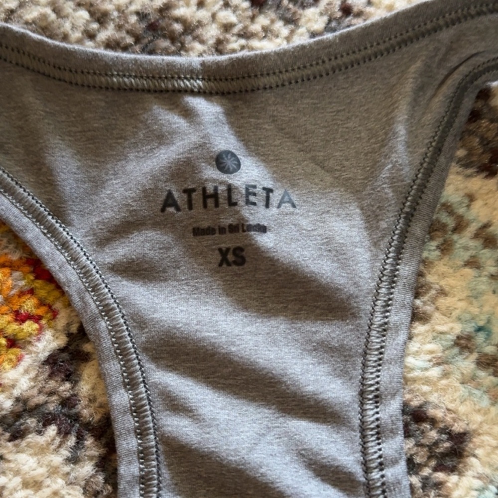 Athleta Gray Racerback Performance Tank - Picture 2 of 4